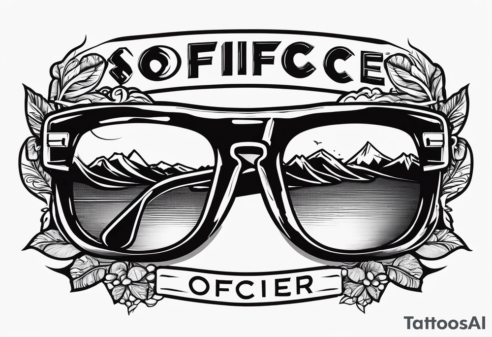 sunglasses Officer Bigdick tattoo idea