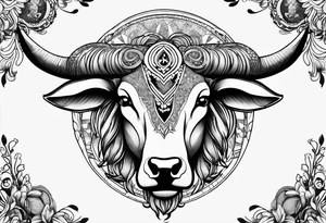 Gemini taurus zodiac signs combined tattoo idea