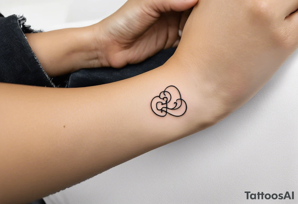 simple, fine line tattoo that includes my sisters handwriting "my favorite sister" and incorporate a single puzzle piece. This will be on my ankle and should be small. outline a puzzle piece with the words tattoo idea