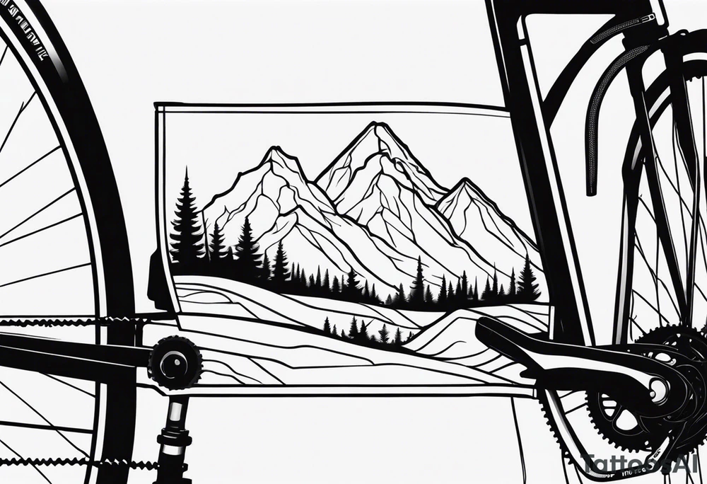 mountain bike tattoo idea