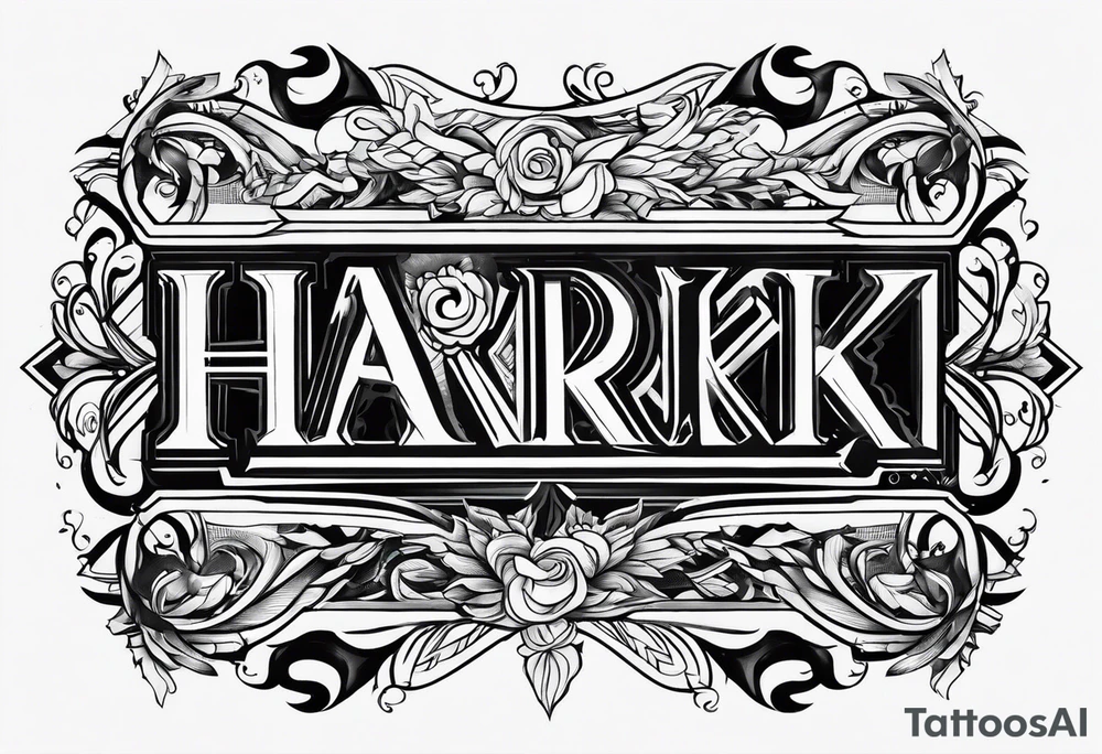 A tattoo with the word "HARK" tattoo idea