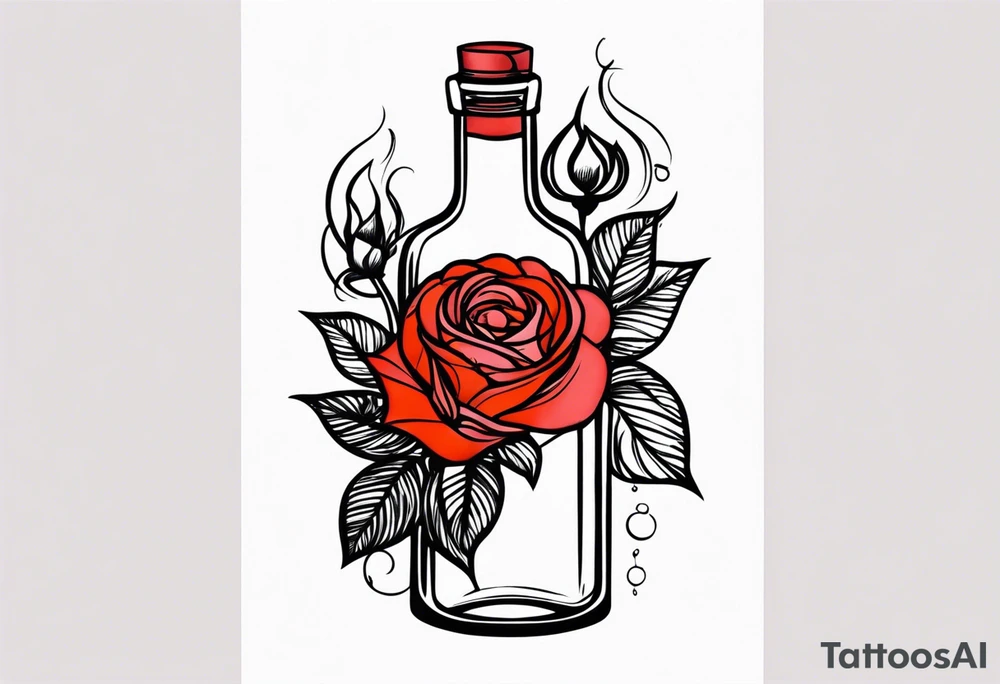 Rose 
Meer 
Flasche 
Dornen 
Seil
Kerze tattoo idea