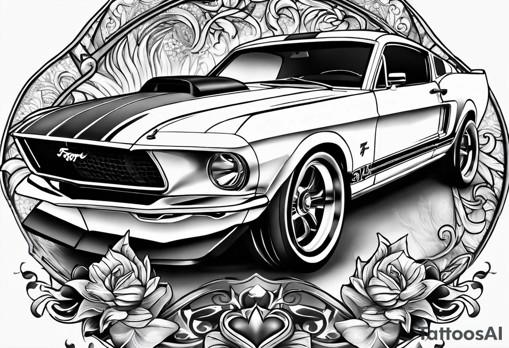 ford mustang tattoo idea