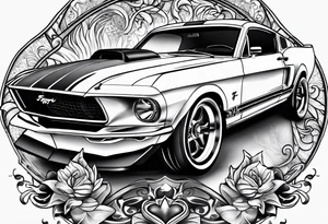 ford mustang tattoo idea