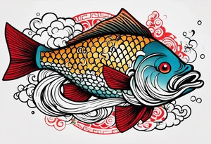 japan culture fish tattoo idea
