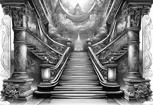 Stairs leading up to heaven tattoo idea