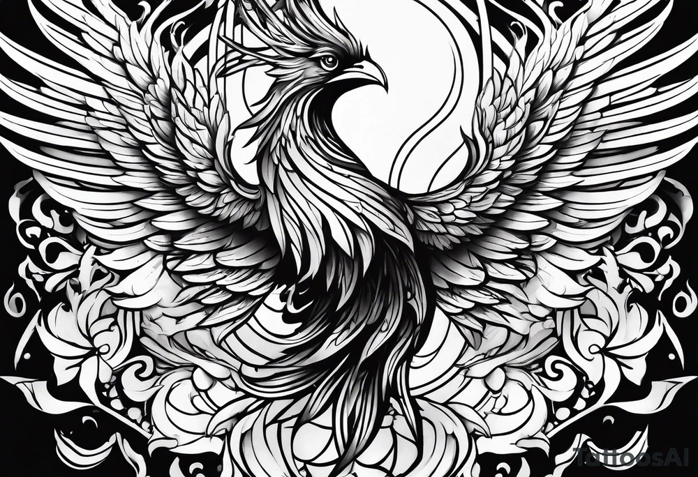 Small phoenix tattoo idea