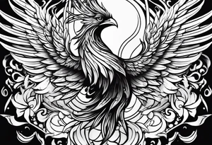 Small phoenix tattoo idea