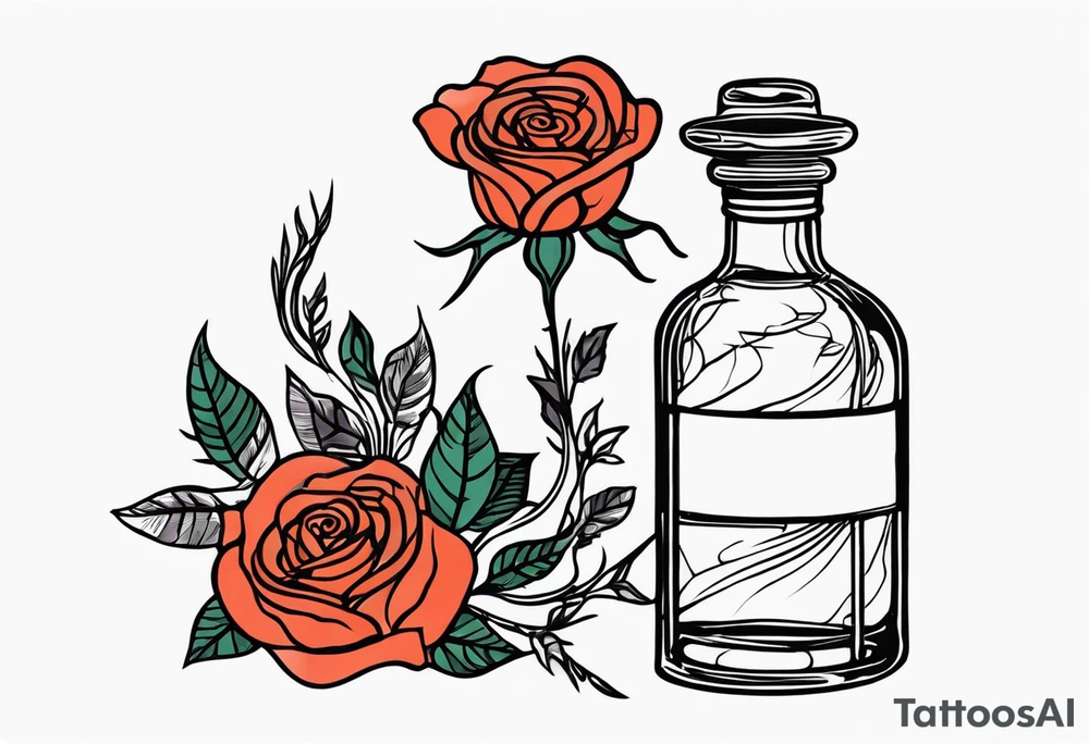 Rose 
Meer 
Flasche 
Dornen 
Seil
Kerze tattoo idea