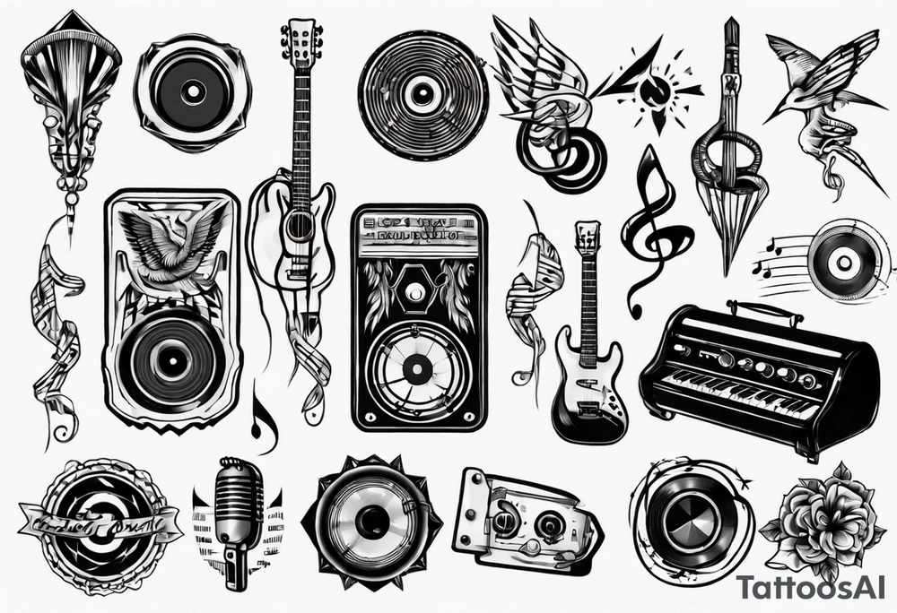 music sound tattoo idea