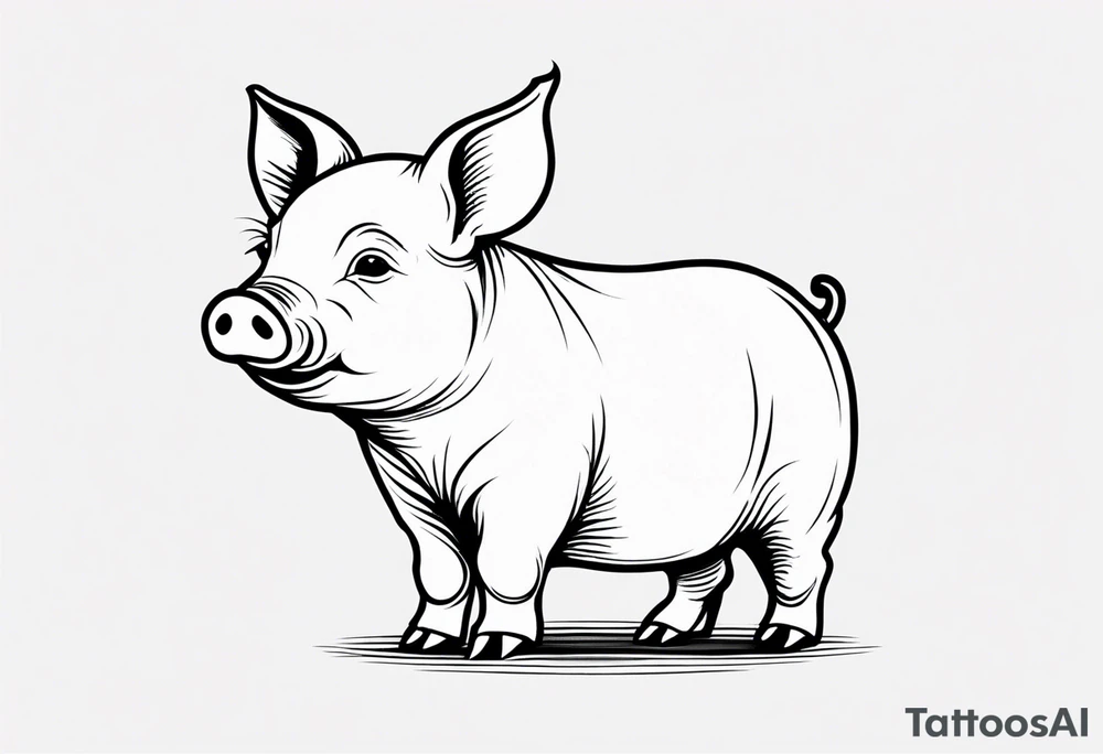 very cute piglet.
outline only
black and white only tattoo idea very cute piglet.
outline only
black and white only tattoo idea