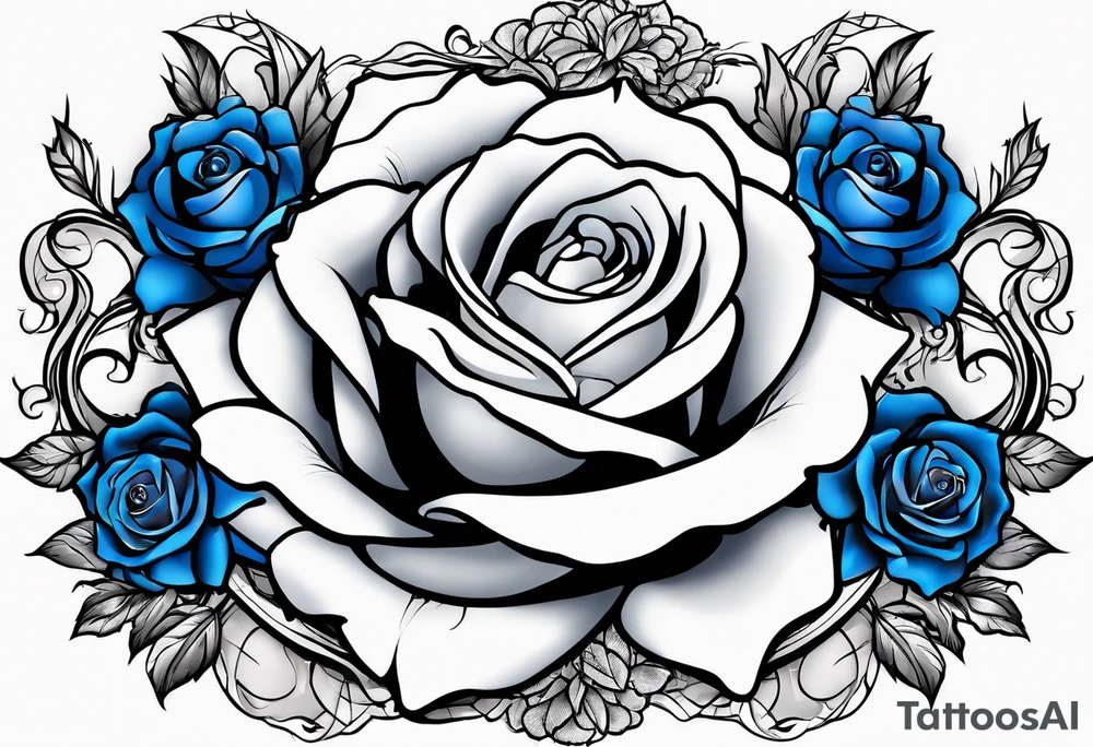 blue roses frames, tattoo idea
