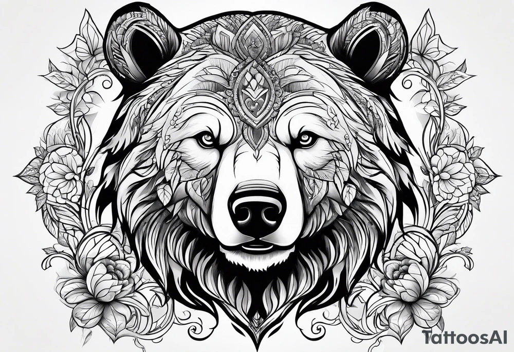 white bear tattoo idea