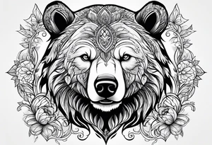 white bear tattoo idea