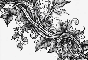 long decaying vines tattoo idea