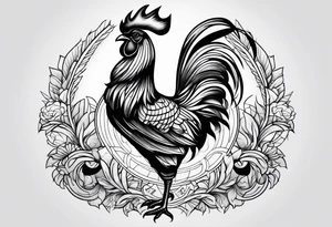 rooster tattoo idea
