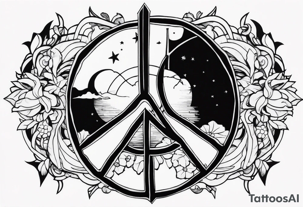 peace and war tattoo idea