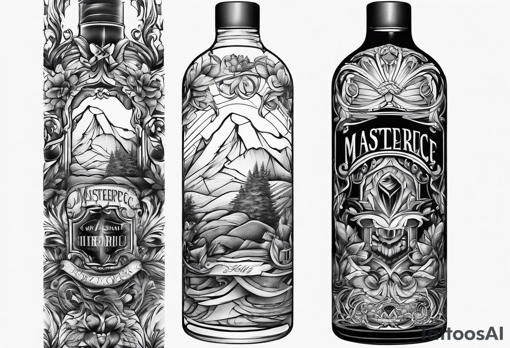 Broken bottle tattoo idea