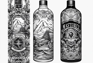 Broken bottle tattoo idea