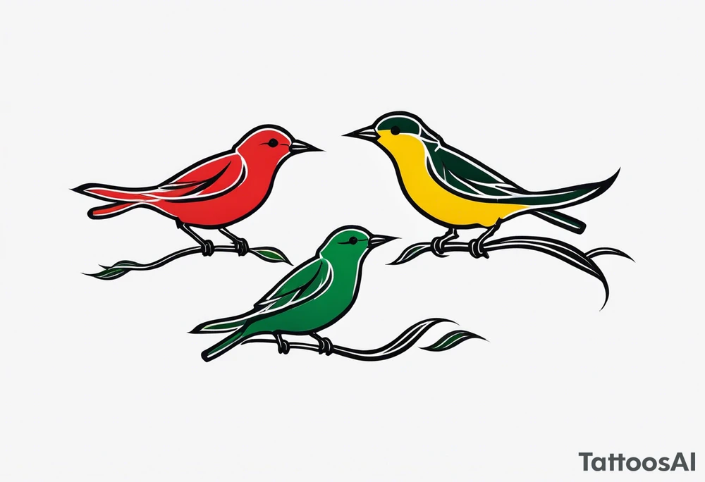 Three little birds Jamaica tattoo idea