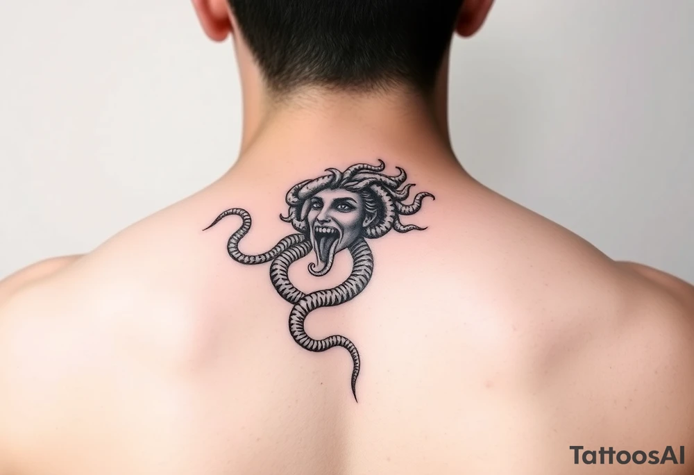 Side profile Medusa tattoo idea