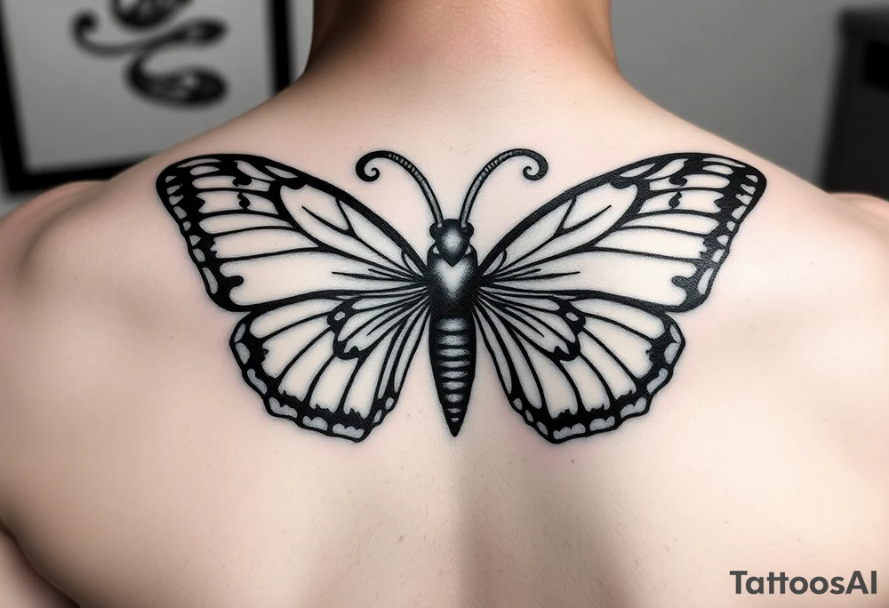 aries zodiac sign turned into a butterfly with the names terri and justo incorporated tattoo idea