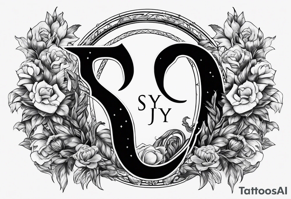 Capricorn and includes the letters sjy tattoo idea