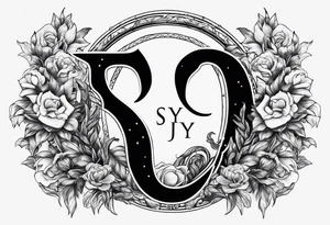 Capricorn and includes the letters sjy tattoo idea