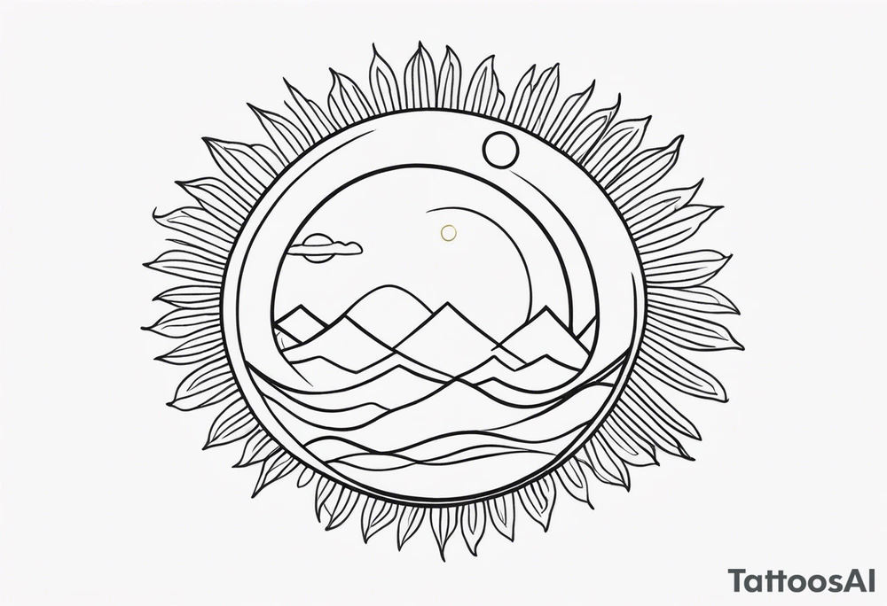 A sun tattoo idea