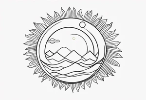 A sun tattoo idea
