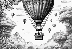 hotballoon ornemental tattoo idea
