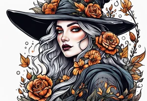 Nature loving witch vegan tattoo idea