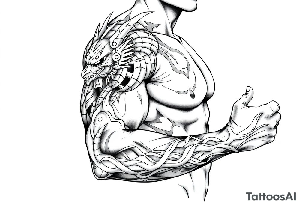 cultura egipcia  y dragón ball z tattoo idea