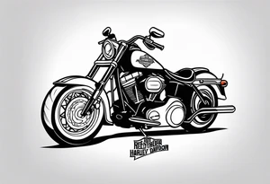 Rest Easy Brother Harley davidson tattoo idea