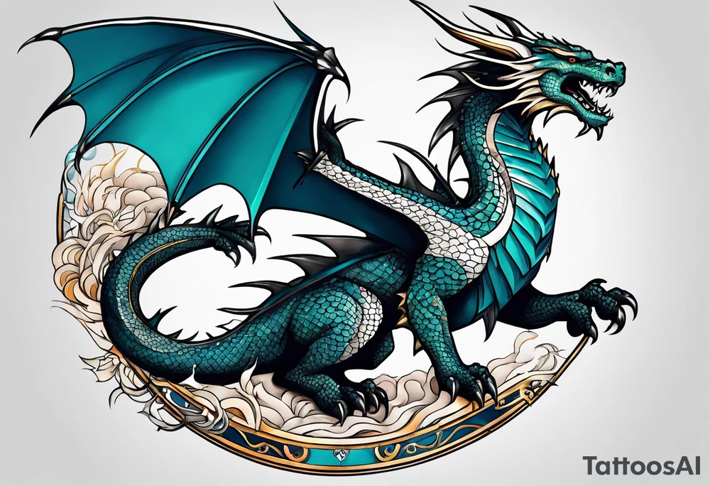 roaring dragons tattoo idea