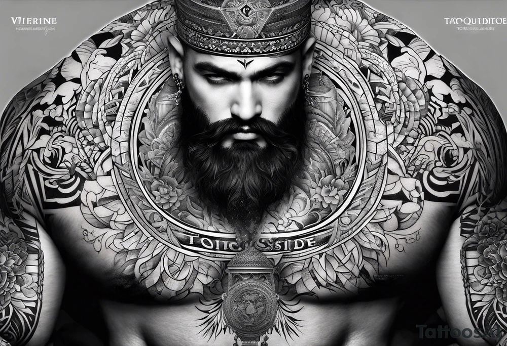 Men's tattoo. "God is inside me" tattoo idea