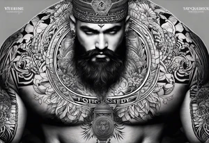 Men's tattoo. "God is inside me" tattoo idea