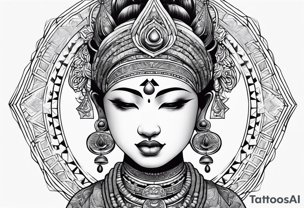 Bhudda girl tattoo idea