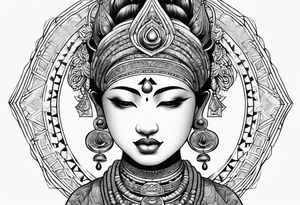 Bhudda girl tattoo idea