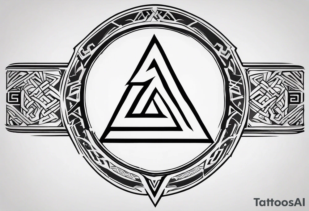 Valhalla shield sword valknut tattoo idea