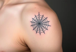 Spider web tattoo idea