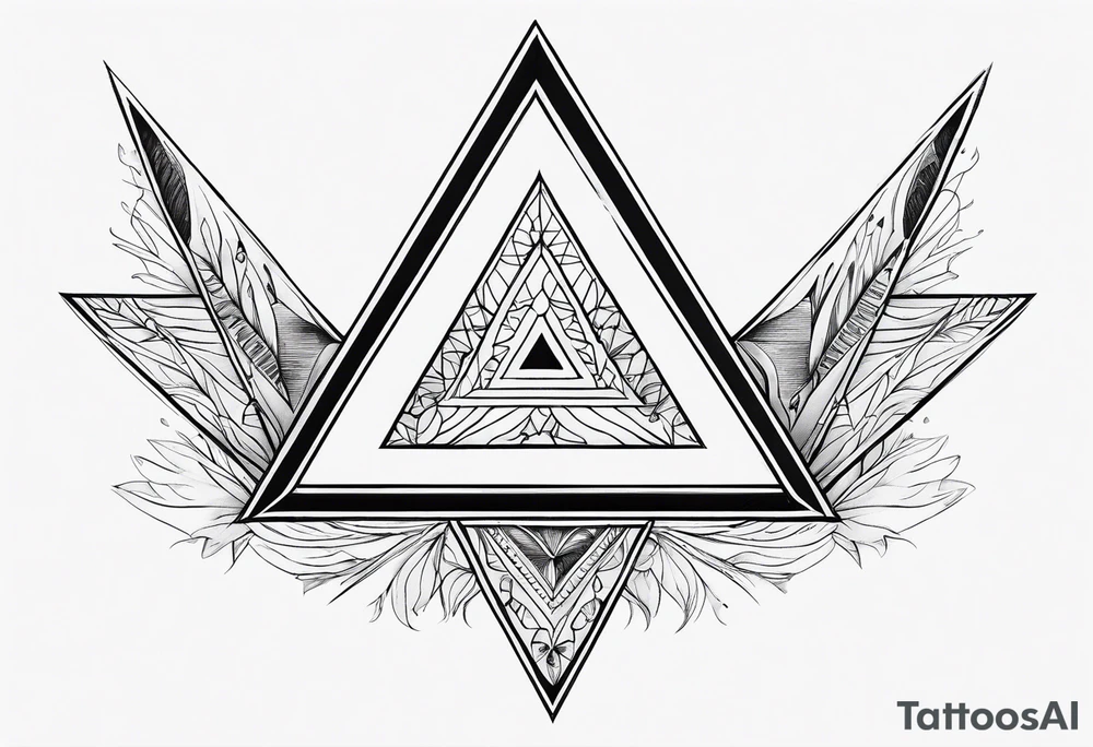 simple triangle tattoo idea