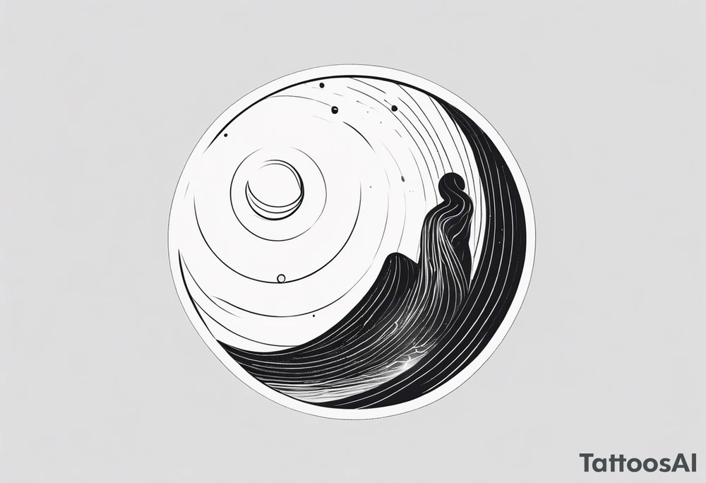 Sisyphus minimal line and dot tattoo design tattoo idea