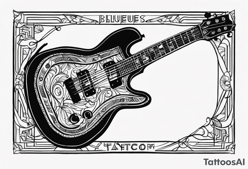 Simple blues music tattoo tattoo idea