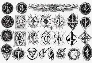 Nórdics runes power tattoo idea