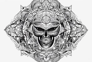 Abstract evil tattoo idea