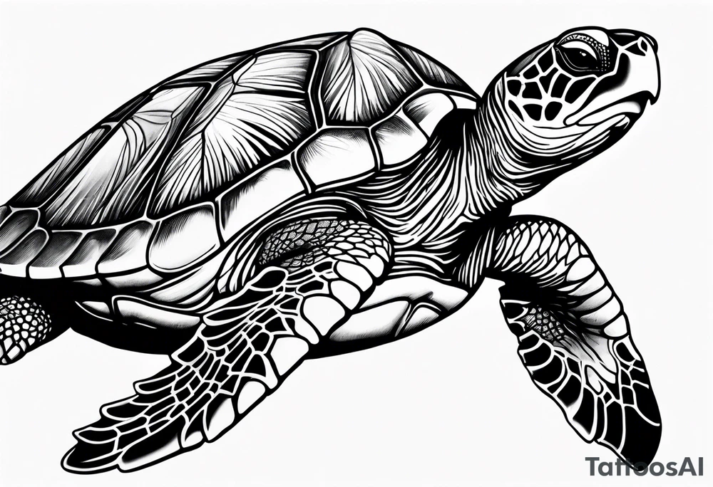 Sea turtle tattoo idea