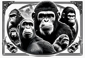 the movie planet of the apes tattoo idea