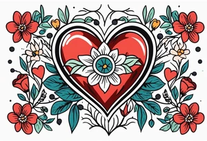 heart
old school vintage simple traditional design surrounded by vintage flowers


bold color simple tattoo idea
