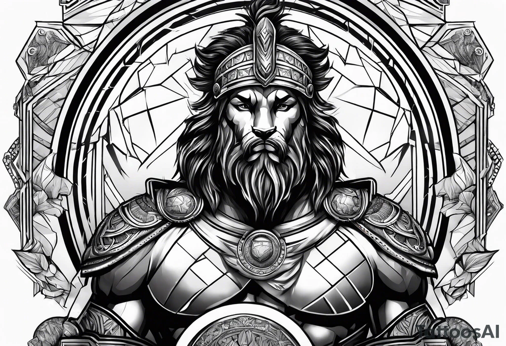 Gladiator with a lion tattoo idea